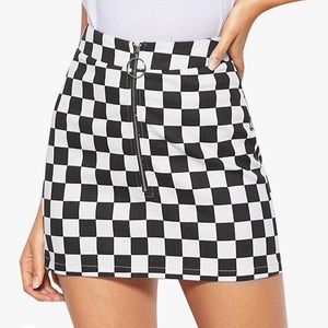 Checkerboard Mini Skirt